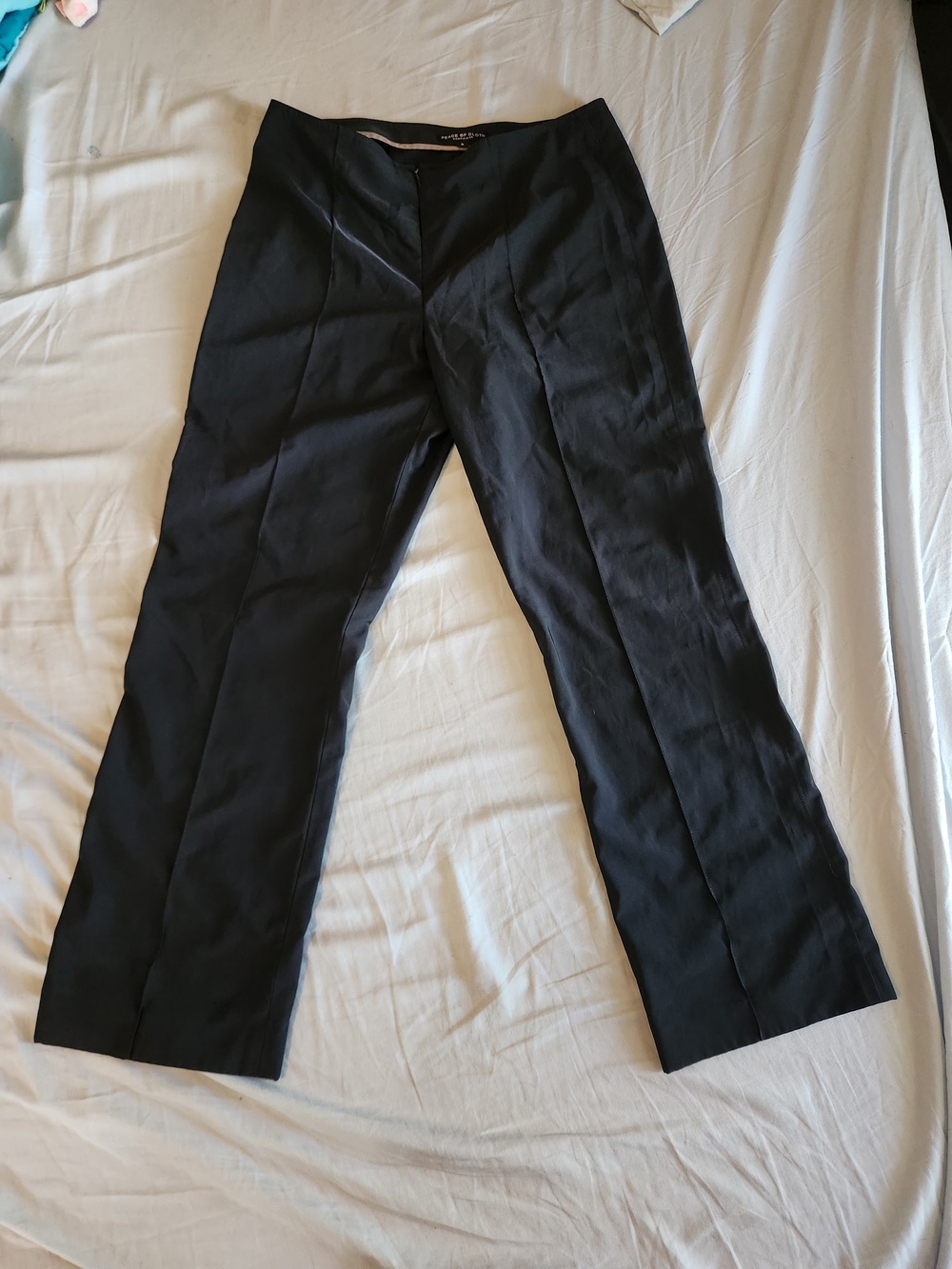 Peace of Cloth Black Straight-Leg Women's Dress Pants
